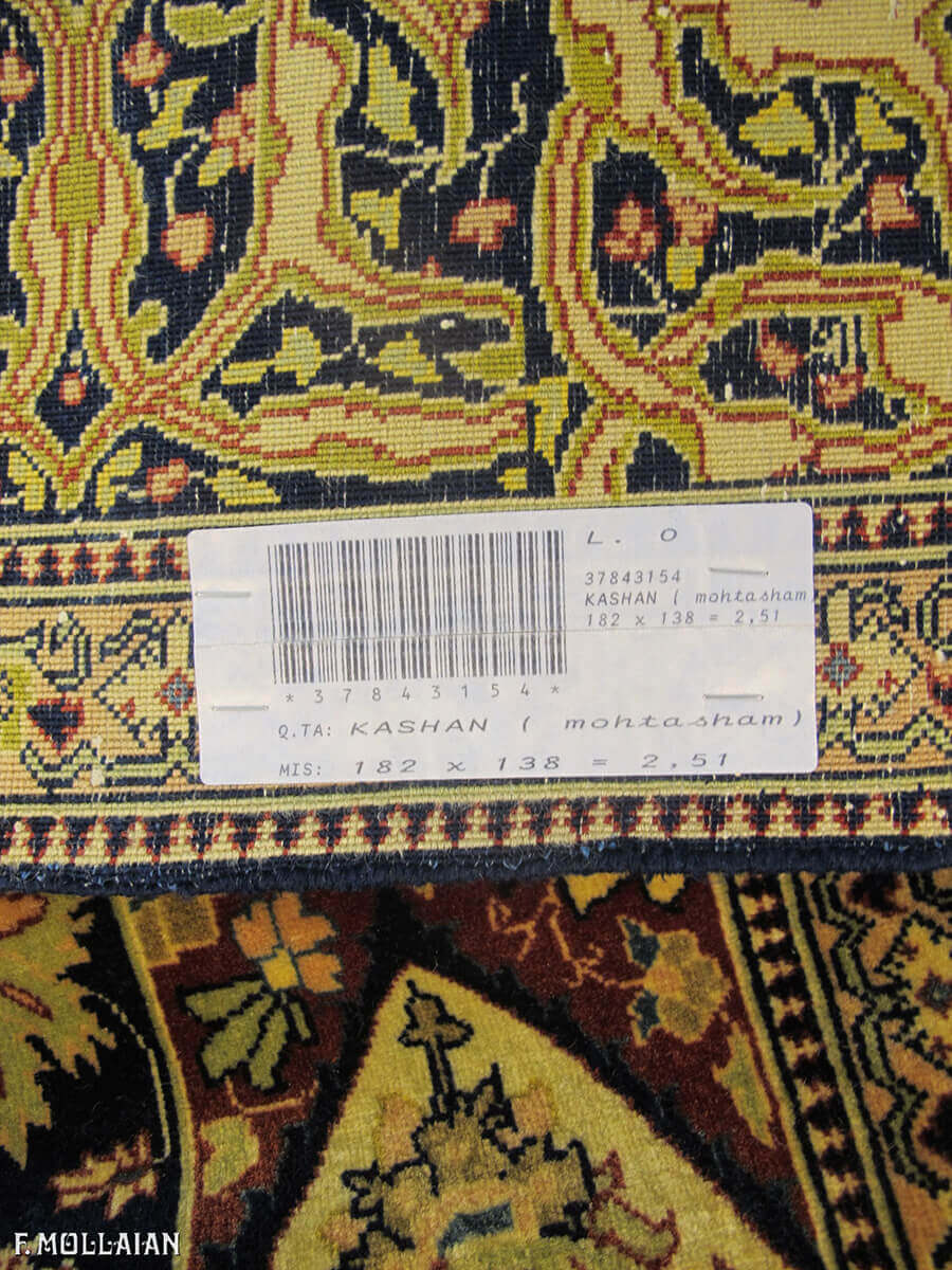 Pictorial « Shah Abbass » Antique Kashan Persian Rug n°:37843154